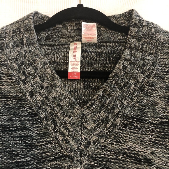 NOBO Gray Sparkly V-neck Sweater - Picture 7 of 8